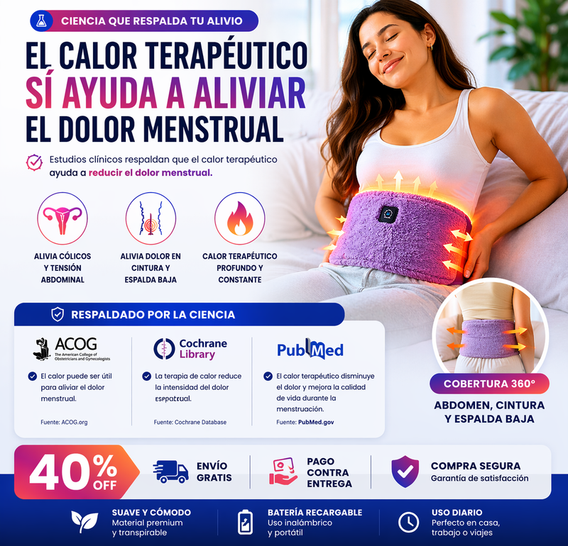 ThermoCalma™ | Cinturón Térmico para Cólicos Menstruales