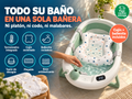 Bañera Tibiecita · Plegable con termómetro, cojín acolchado y ballenita